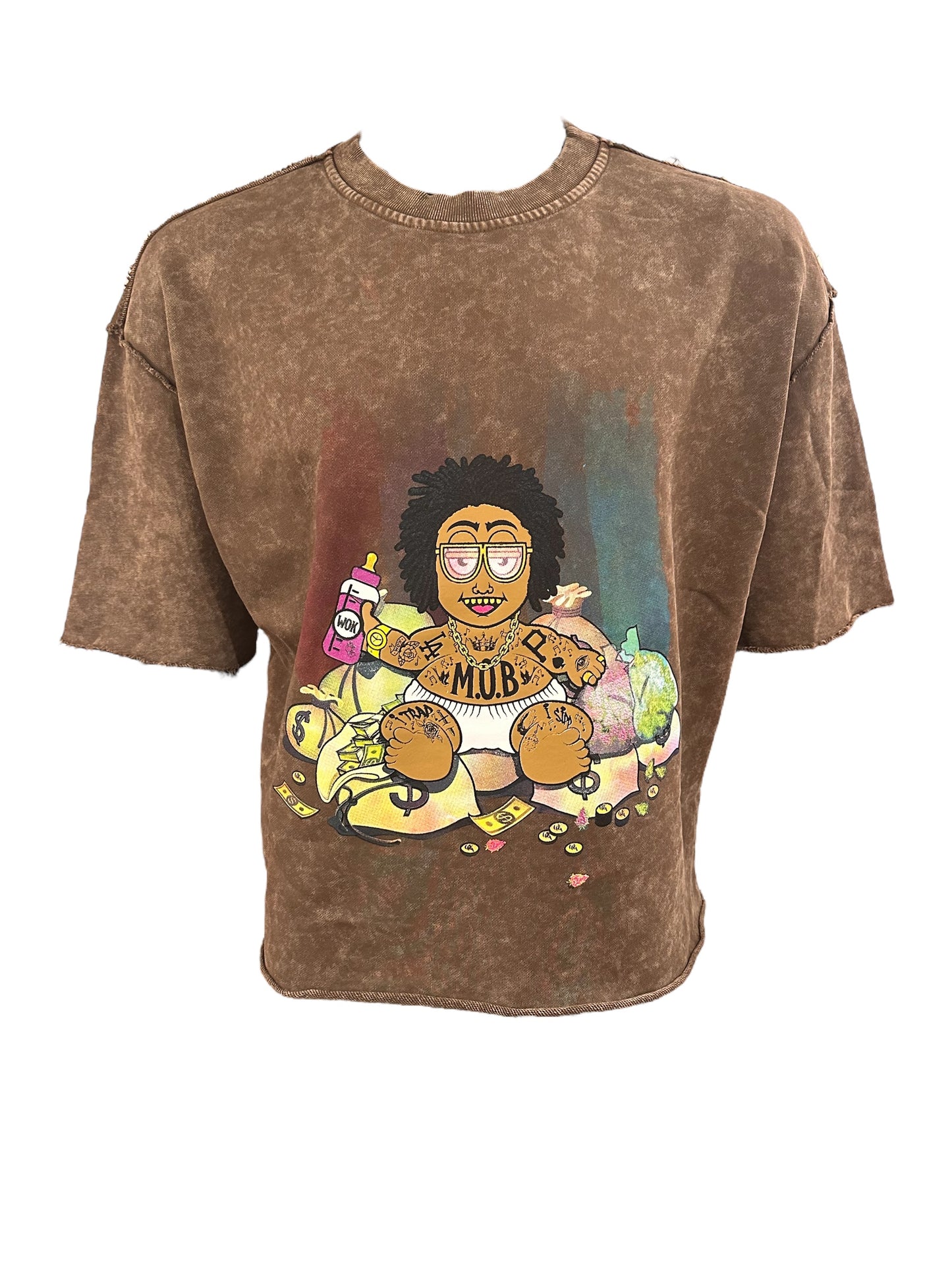 Brown Washed TBMB Tshirt